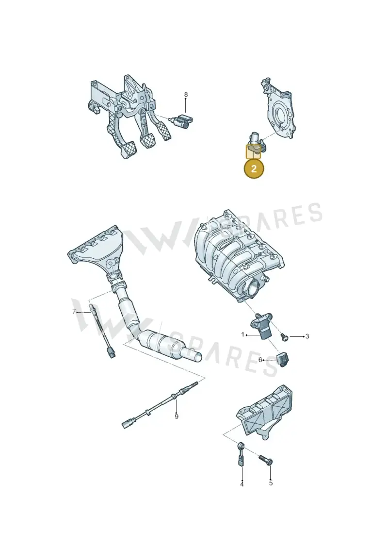03L957147 — Volkswagen Jetta variant (2009-2014) diagram 684906300, position 2