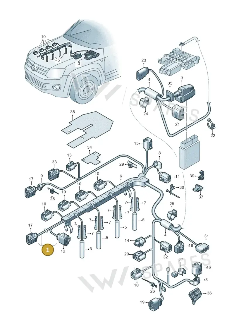 03L971078C — Volkswagen Amarok twin cab (2022-) diagram 894971050, position 1