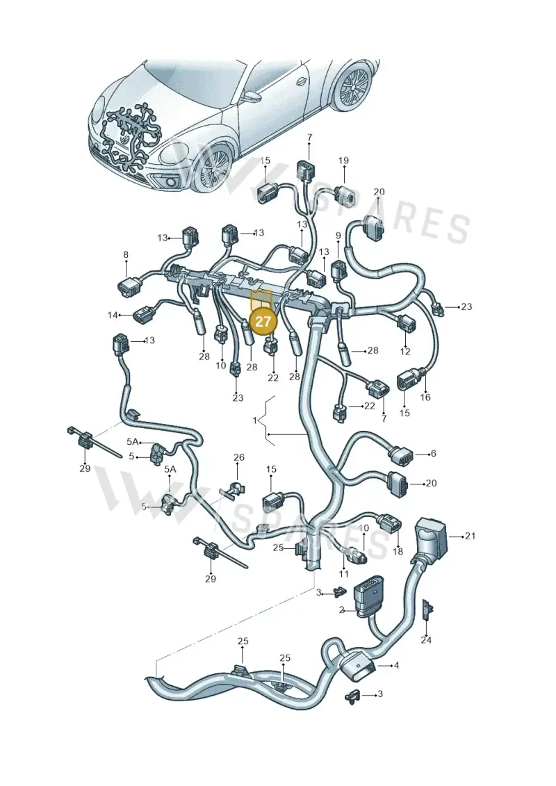03L971824D — Volkswagen Beetle (2016-2019) diagram 801971160, position 27