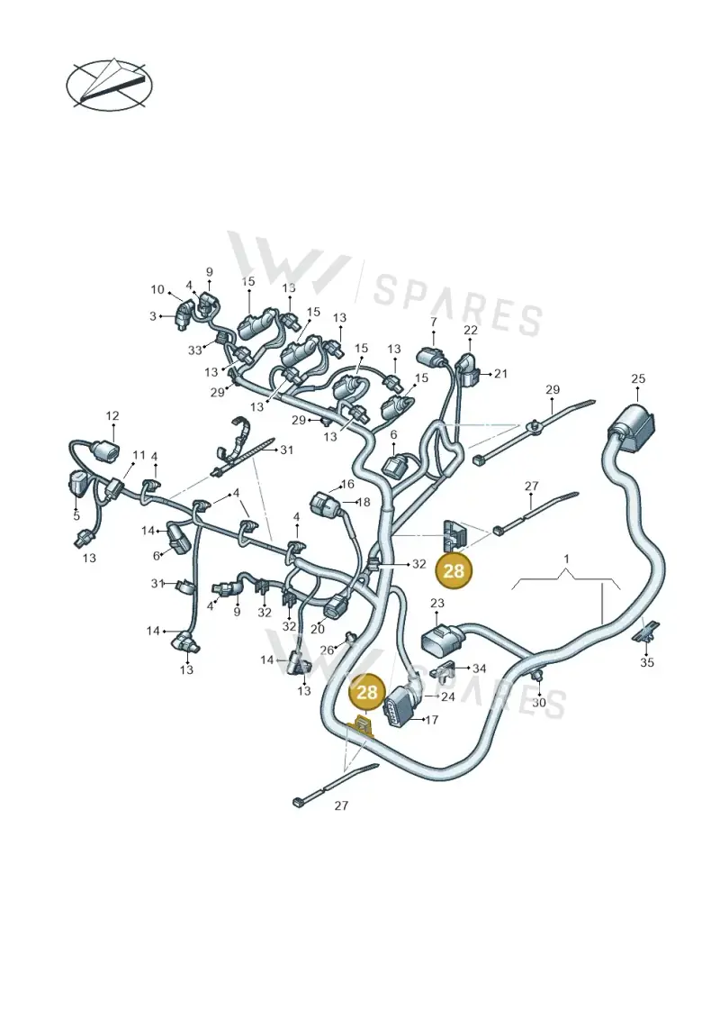 03L971845G — Volkswagen Taigo (2021-2024) diagram 813971080, position 28