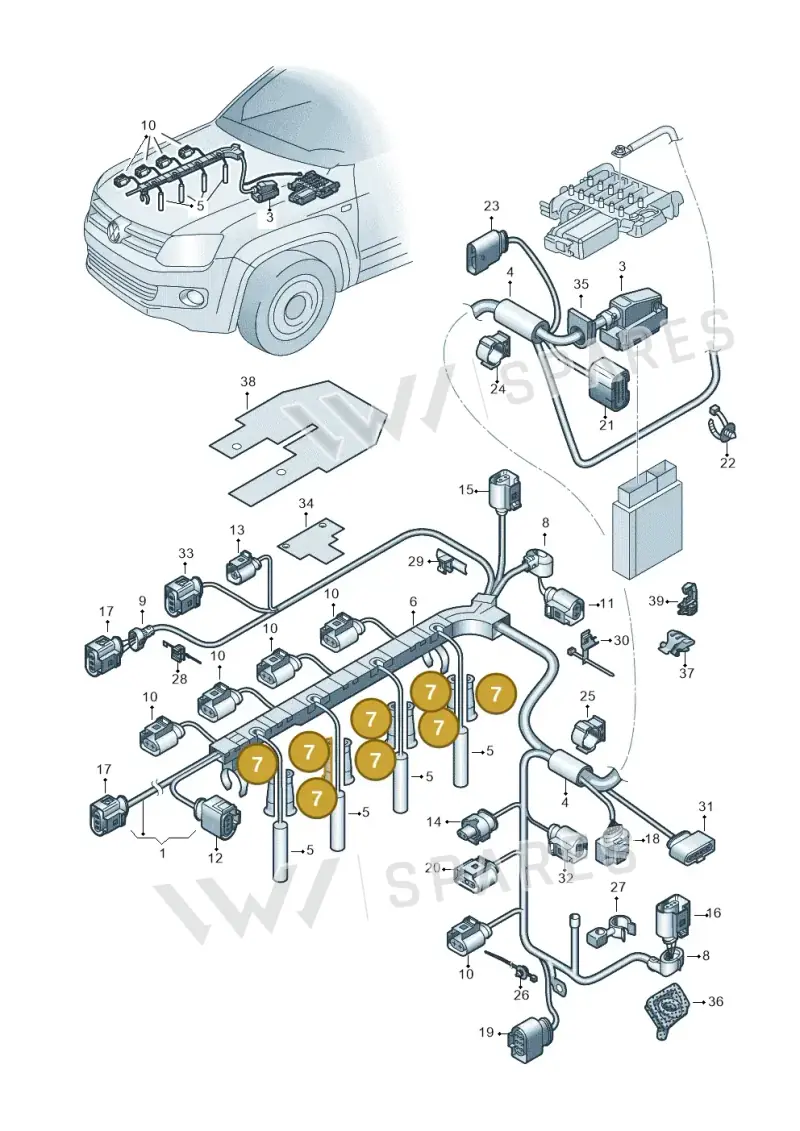03L971921A — Volkswagen Amarok twin cab (2022-) diagram 894971050, position 7