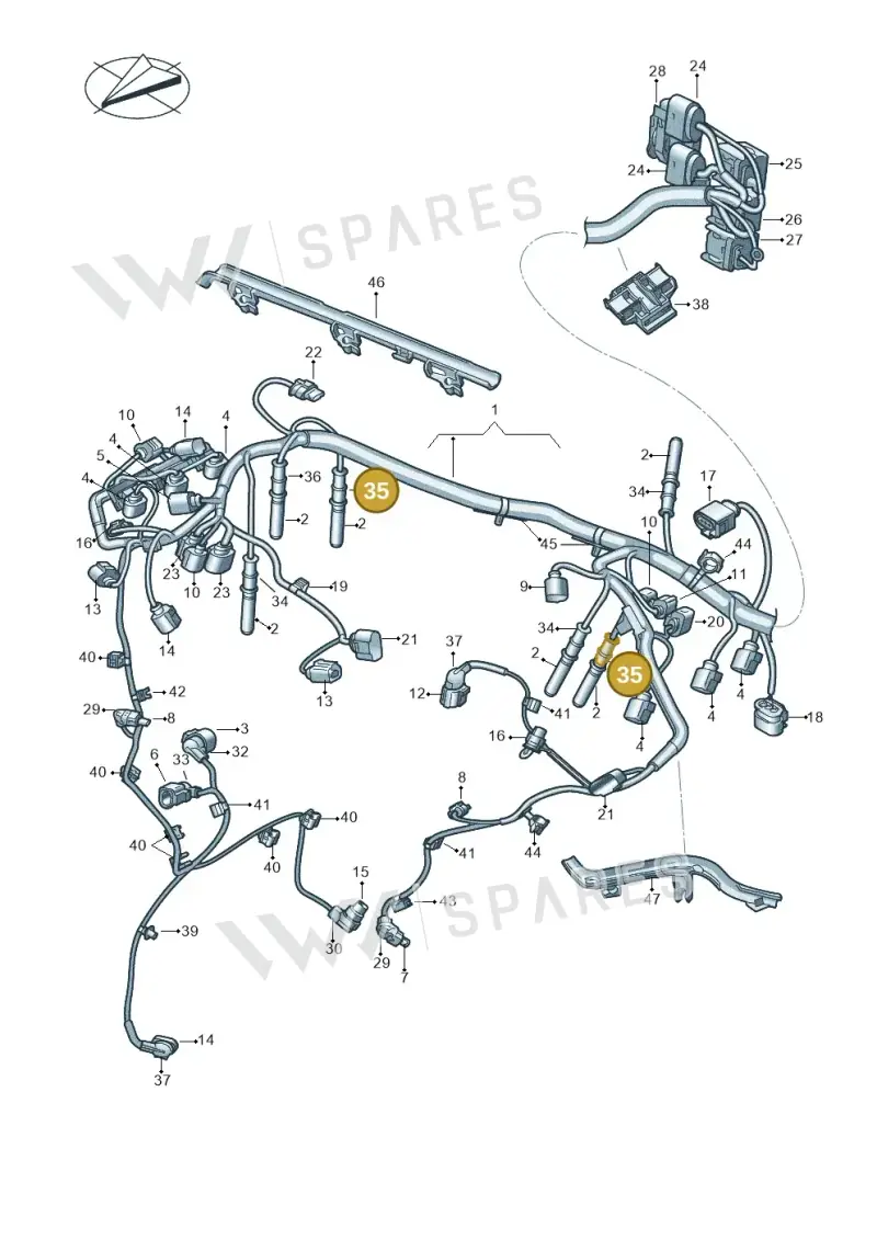 03L971921C — Volkswagen Amarok twin cab (2022-) diagram 894971140, position 35