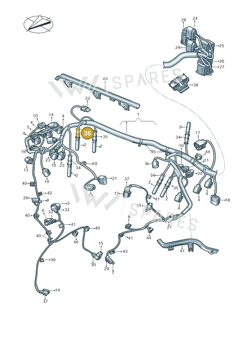03L971921 — Volkswagen Amarok twin cab (2022-) diagram 894971140, position 36
