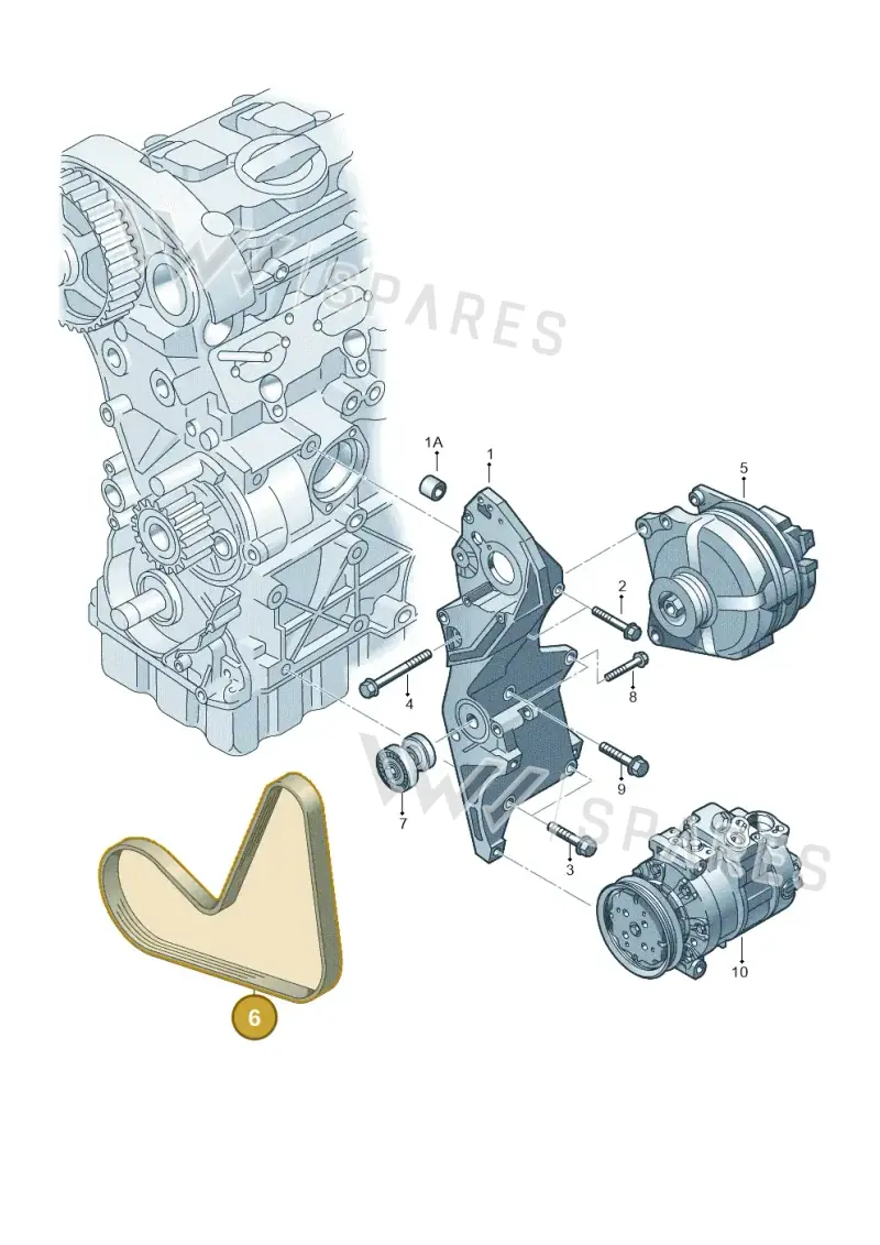 03L998037 — Volkswagen New beetle cabriolet (2011-2016) diagram 694903800, position 6
