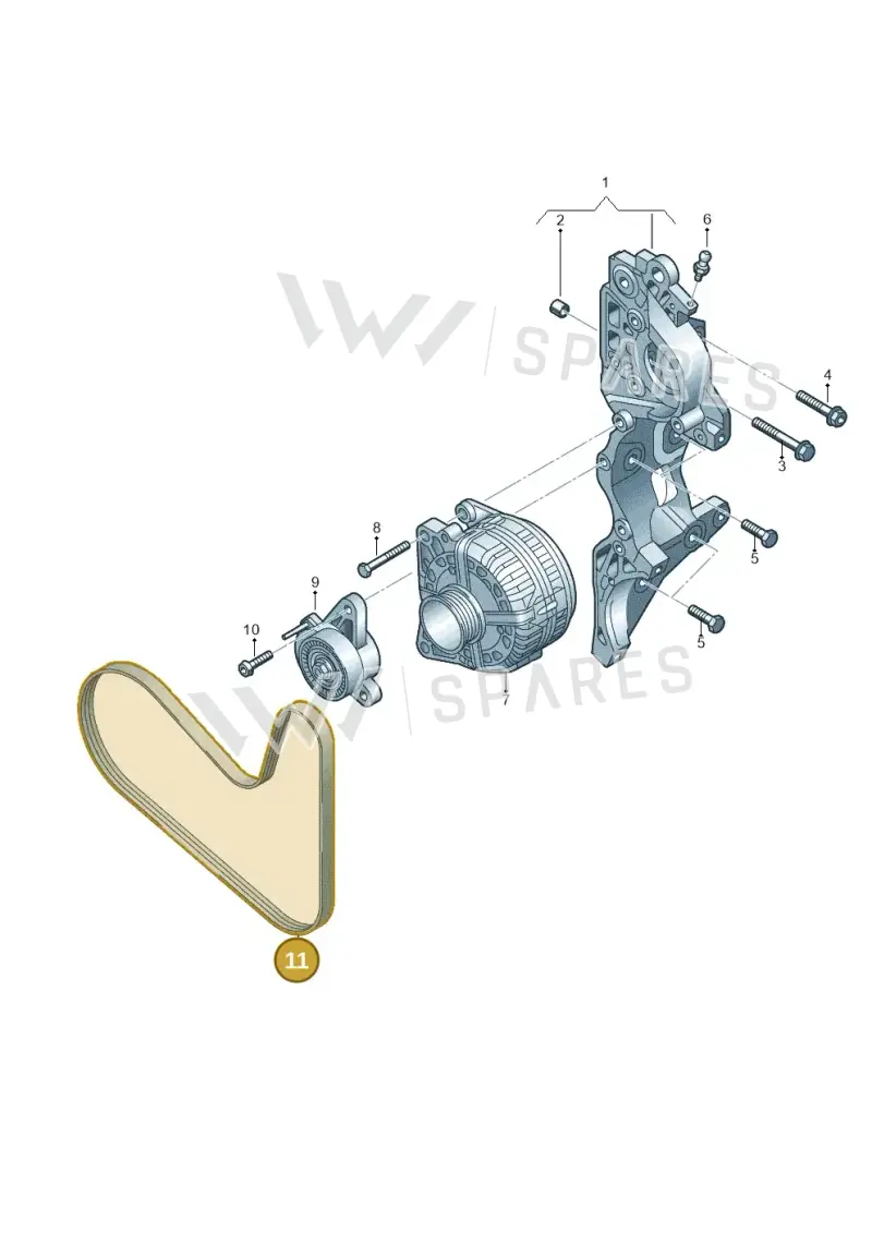 03L998037F — Volkswagen T-Cross 1,0 (2018-2024) diagram 745903450, position 11