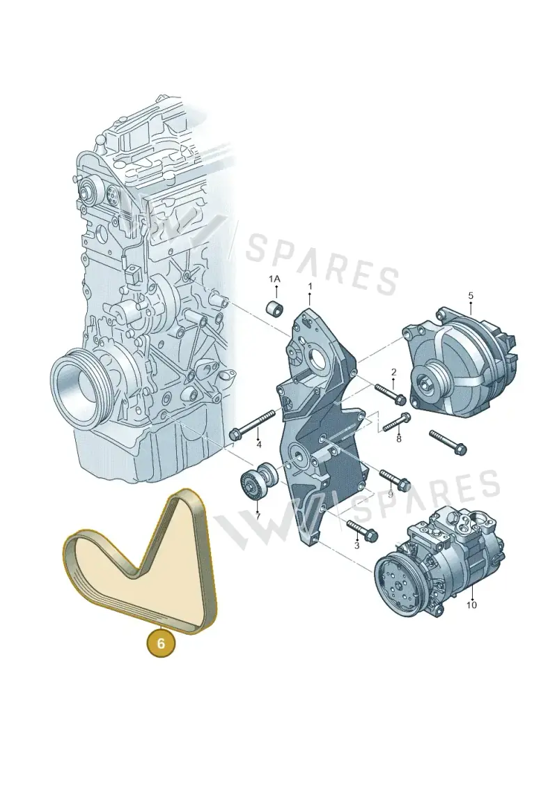 03L998037 — Volkswagen Caddy kombi (2015-2020) diagram 866903600, position 6