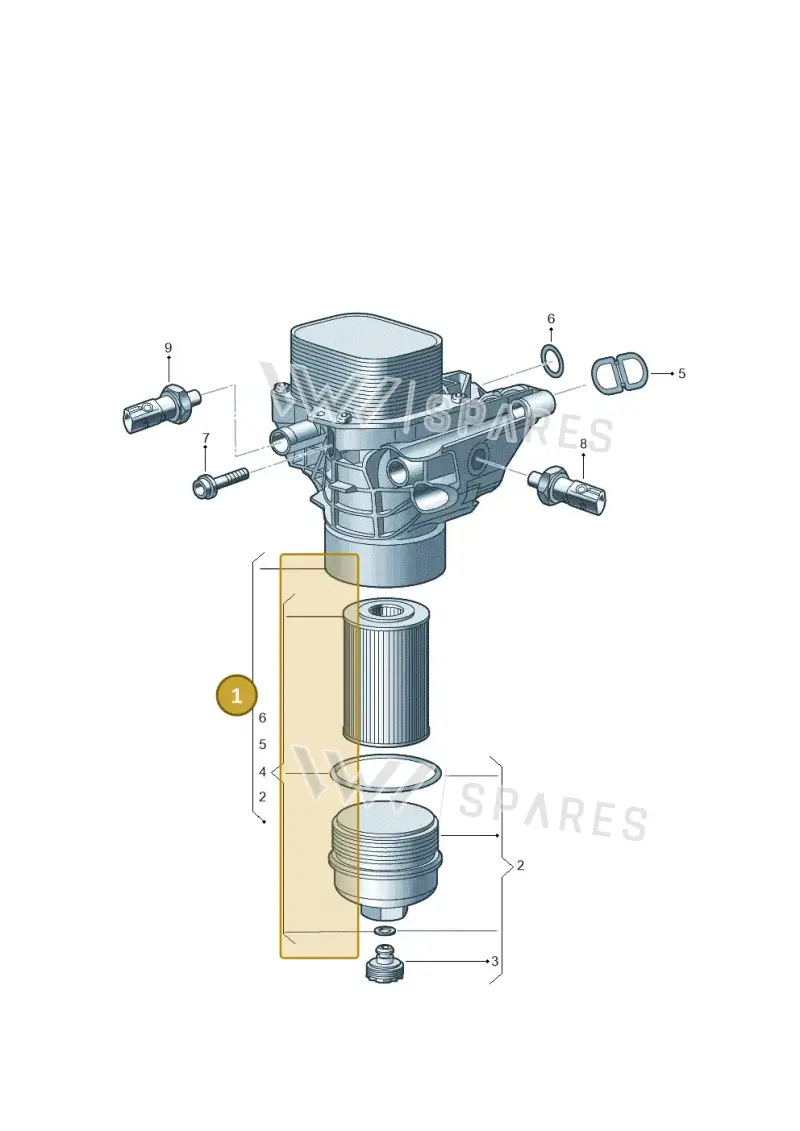 03N115389K — Volkswagen Touran 2,0 BlueMotion (2015-2024) diagram 869115070, position 1