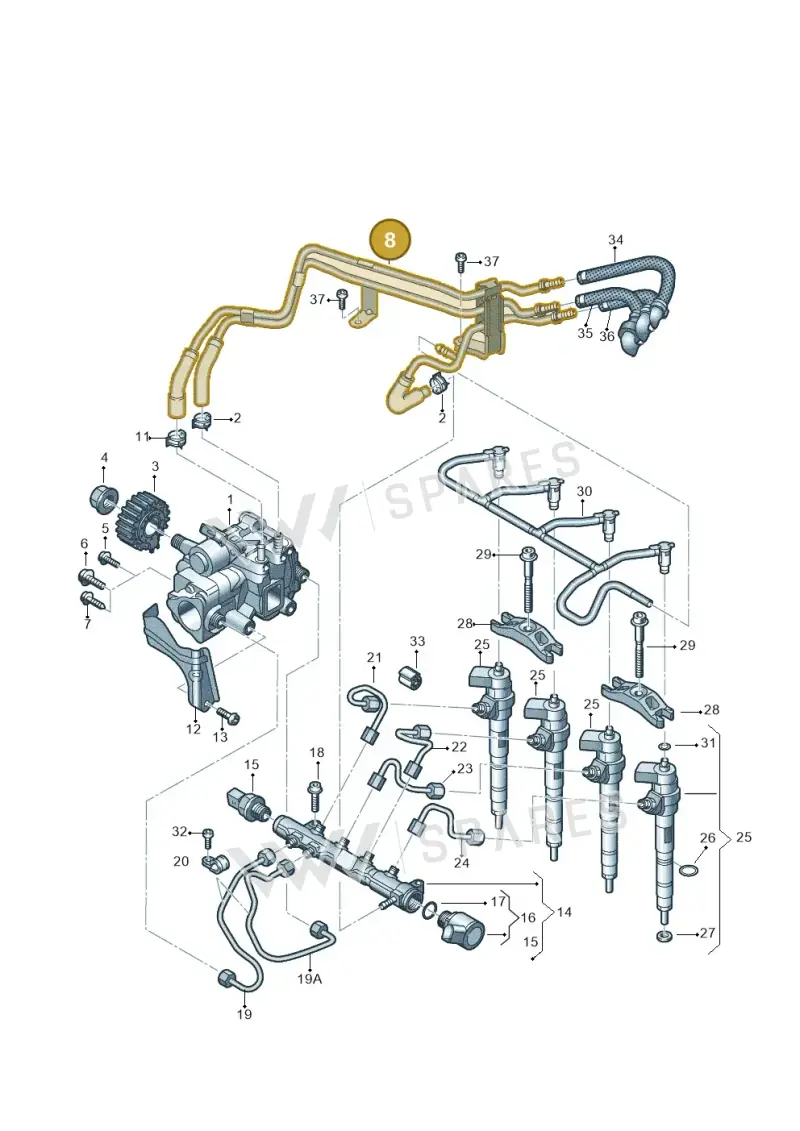 03N130308M — Volkswagen Transport. multivan (2019-2024) diagram 807130000, position 8