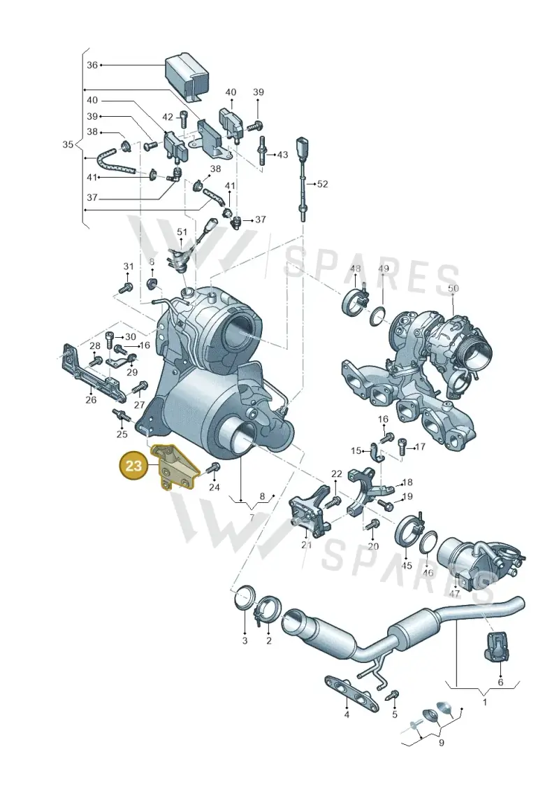 03N131561A — Volkswagen Tiguan 2.0 4Motion (2017-2024) diagram 884253520, position 23