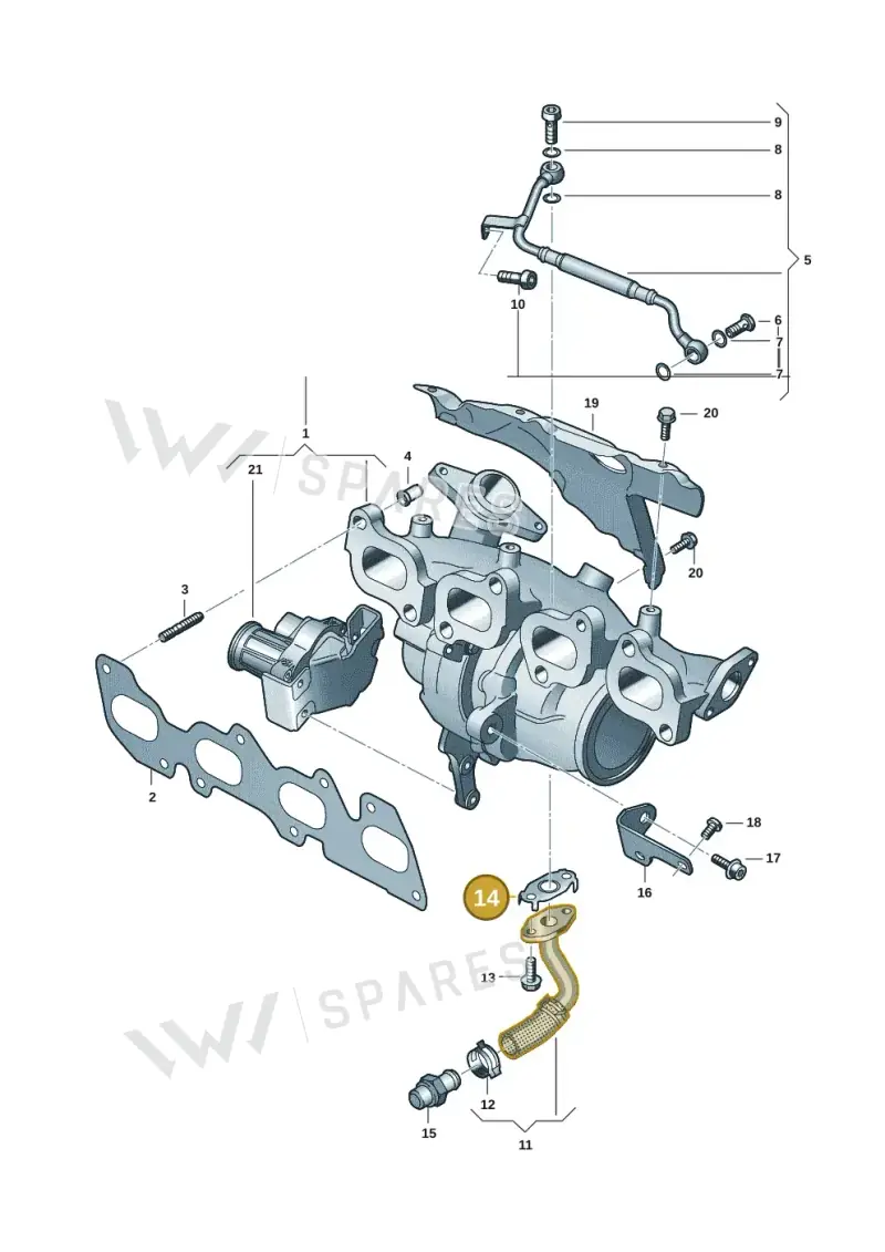 03N145757B — Volkswagen Transport. multivan (2019-2024) diagram 7ep145250, position 14