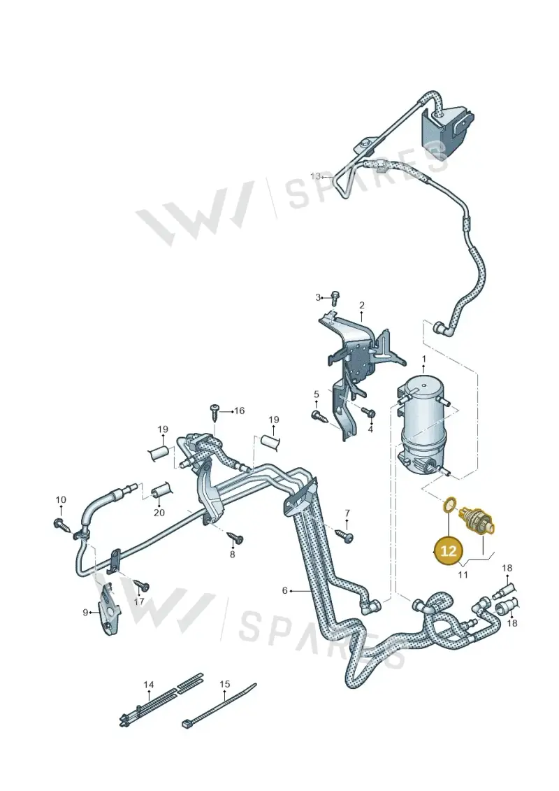 03P103196 — Volkswagen Amarok twin cab (2022-) diagram 894127600, position 12