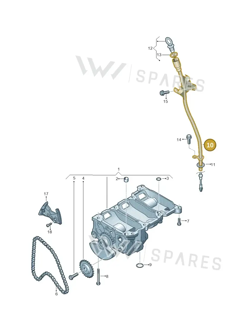 03P103634 — Volkswagen Polo (2012-2014) diagram 747115200, position 10