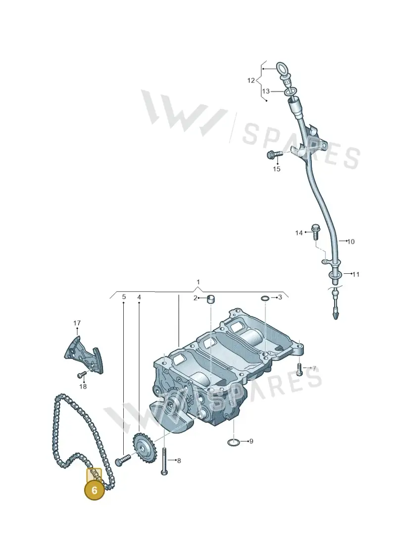 03P115230C — Volkswagen Polo (2012-2014) diagram 747115200, position 6