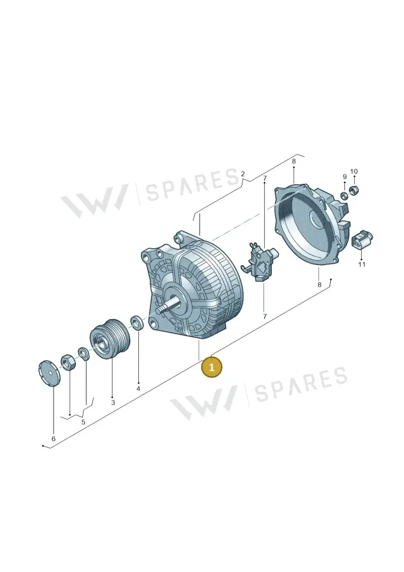 03P903023H — Volkswagen Polo (2012-2014) diagram 737903000, position 1