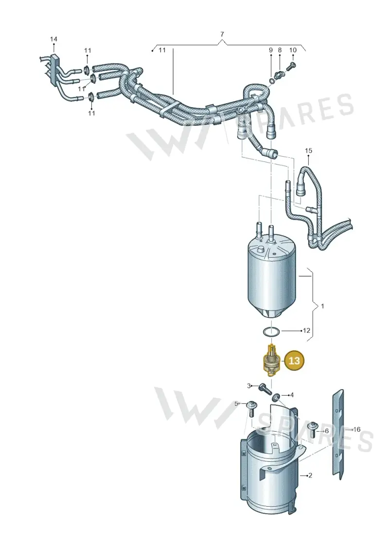 03P907666B — Volkswagen MAN TGE 55 (2016-2021) diagram 806127100, position 13