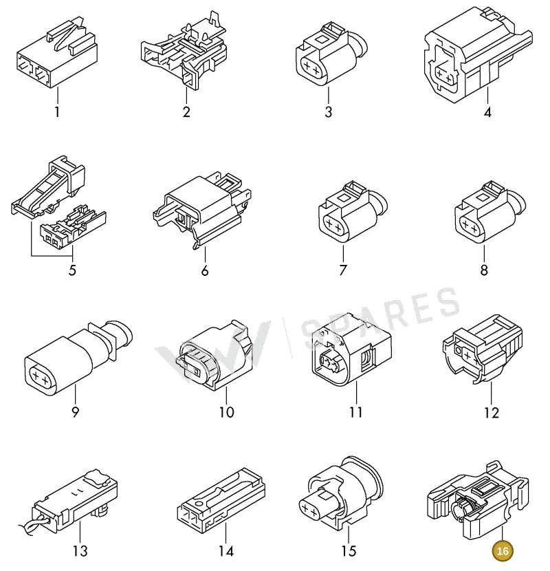 03P973702 — Volkswagen 1J0 platform diagram 198970120, position 16