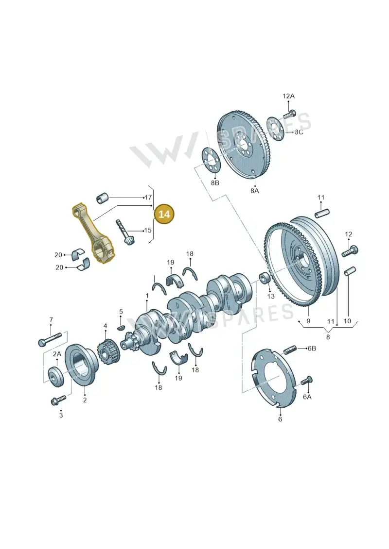 044198401A — Volkswagen LUPO/3L TDI (2003-2005) diagram 158105050, position 14
