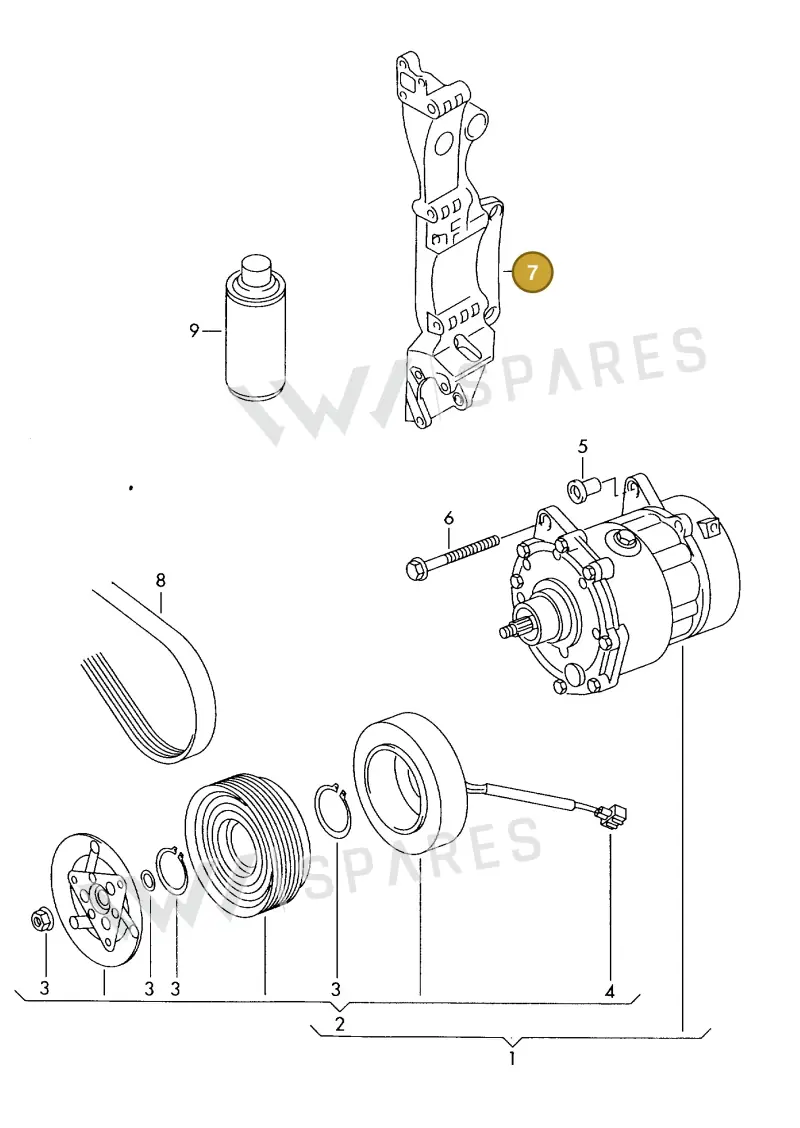 045903141F — Volkswagen DIES.-IND.-MOT.1,9>2,0 (1990-2007) diagram 423260100, position 7