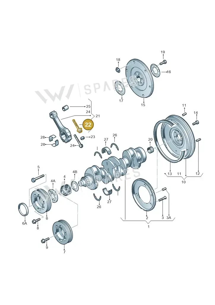 048105425 — Volkswagen Sharan (2008-2010) diagram 194105150, position 22