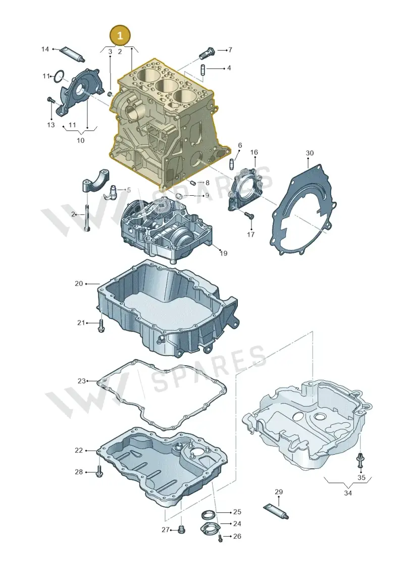 04B103011T — Skoda Fabia (2014-2022) diagram 773103260, position 1