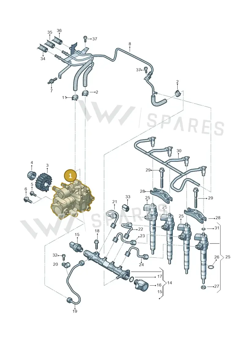 04B130755K — Volkswagen MAN TGE 55 (2016-2021) diagram 806130100, position 1