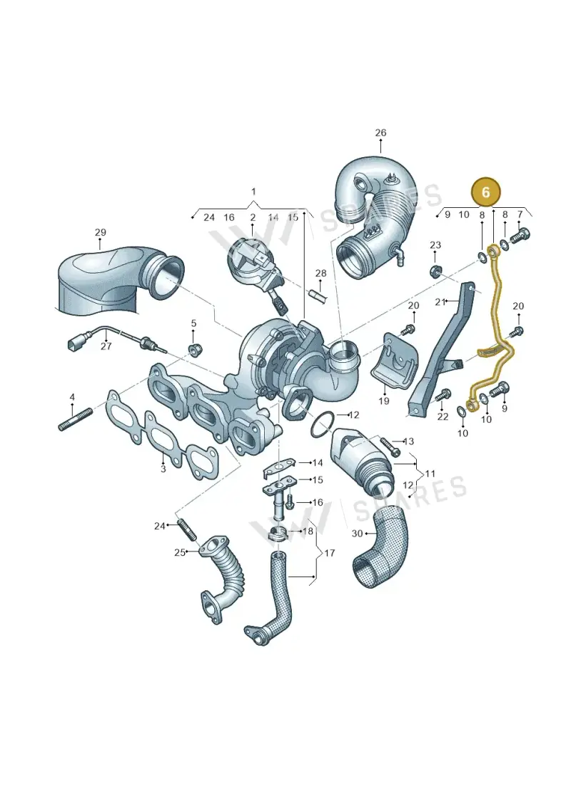 04B145771M — Volkswagen Polo 1.4 BlueMotion (2014-2017) diagram 773145610, position 6