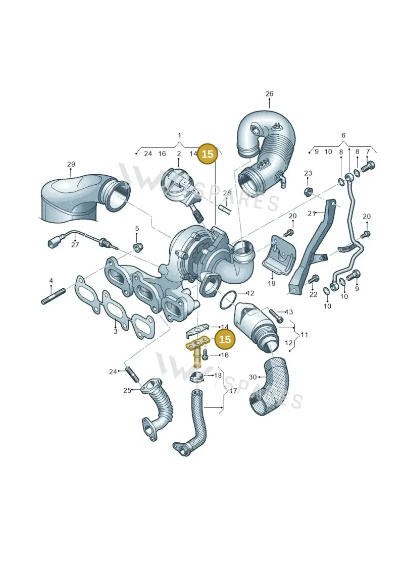 04B145977 — Volkswagen Polo 1.4 BlueMotion (2014-2017) diagram 773145610, position 15