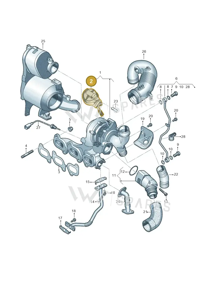 04B198716B — Volkswagen Polo 1.4 BlueMotion (2014-2017) diagram 773145600, position 2