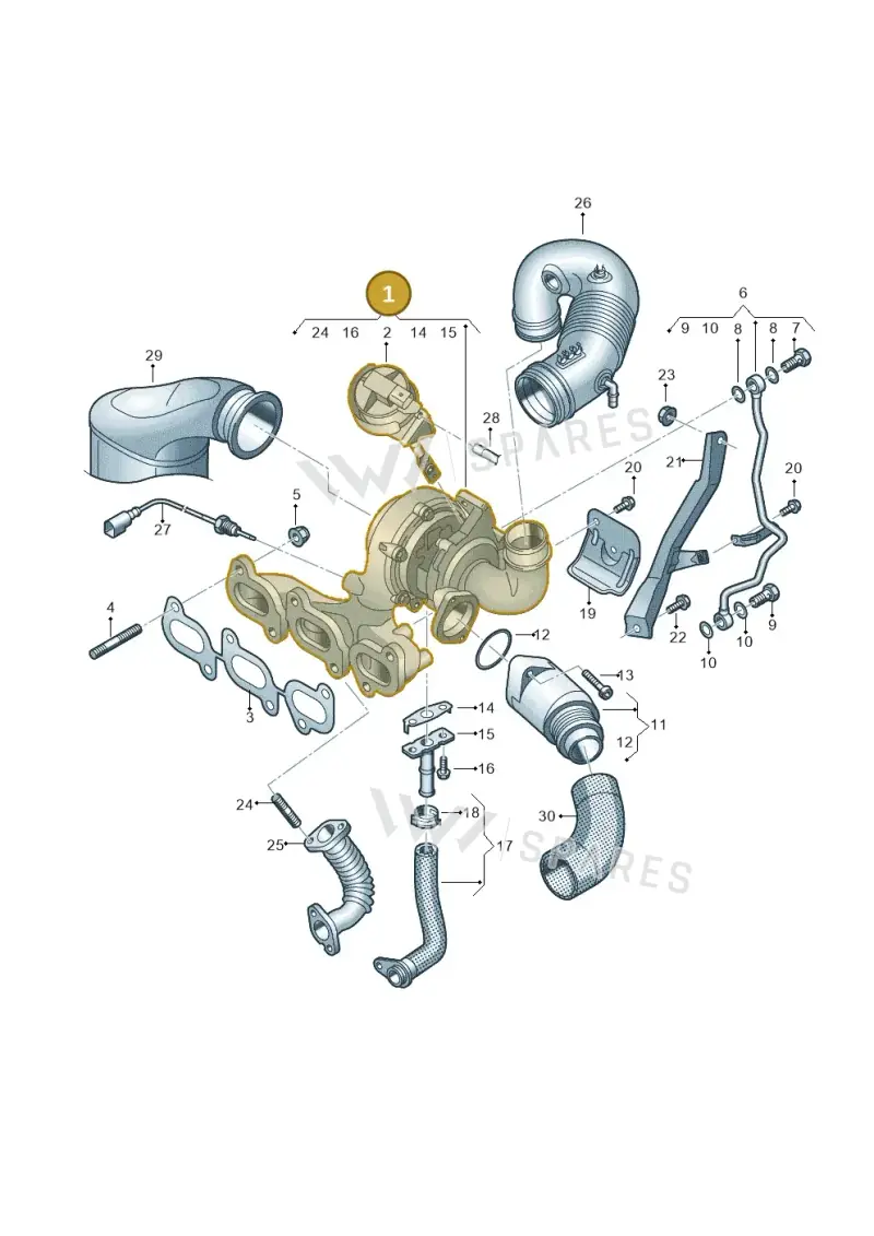 04B253014E — Volkswagen Polo 1.4 BlueMotion (2014-2017) diagram 773145610, position 1