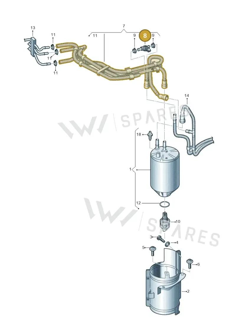 04B906054E — Volkswagen MAN TGE 55 (2016-2021) diagram 806127000, position 8