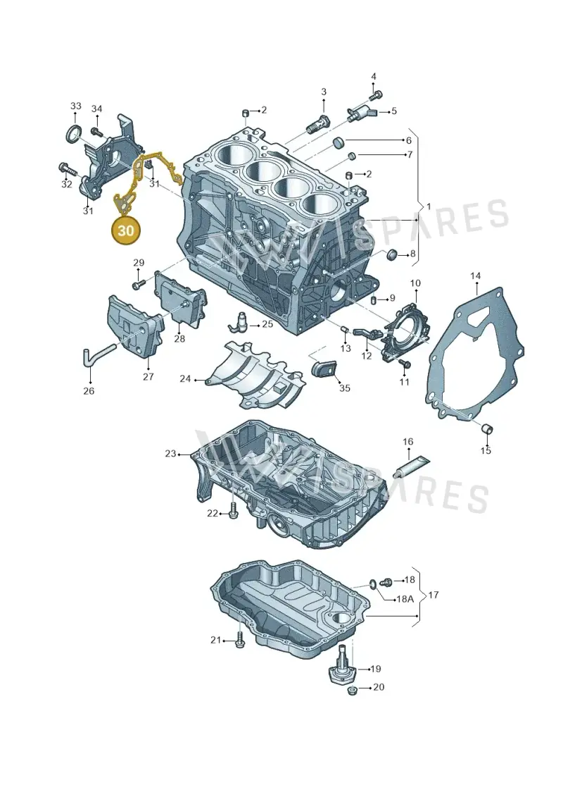 04C103161F — Volkswagen Tiguan 2.0 (2023-) diagram 57x103020, position 30