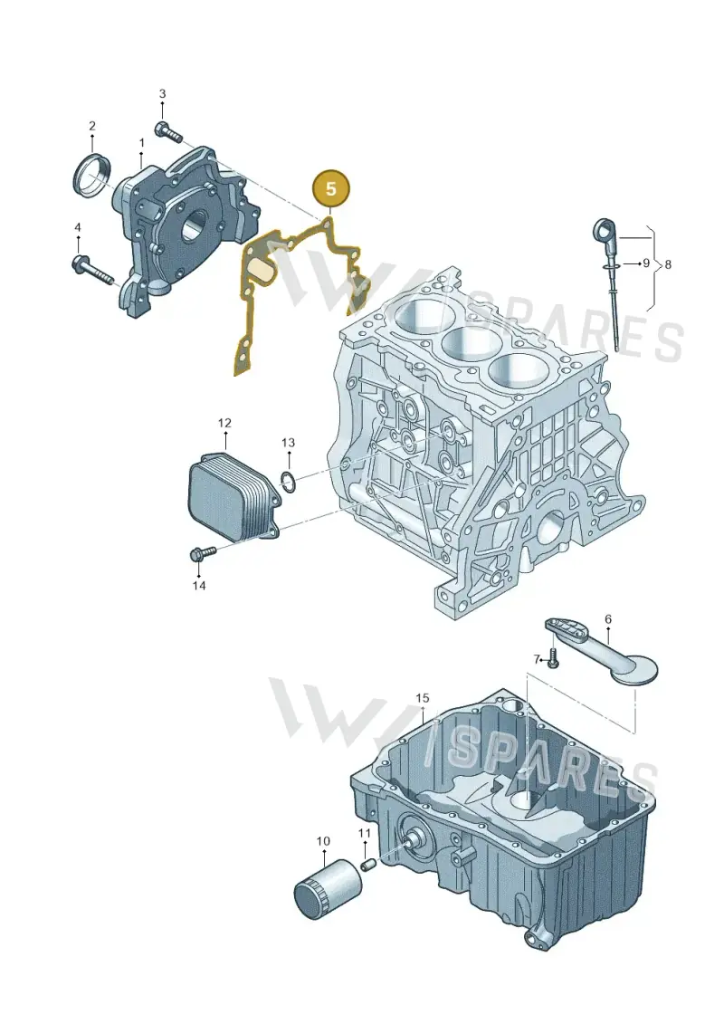 04C103161F — Volkswagen Taigo (2021-2024) diagram 866115050, position 5