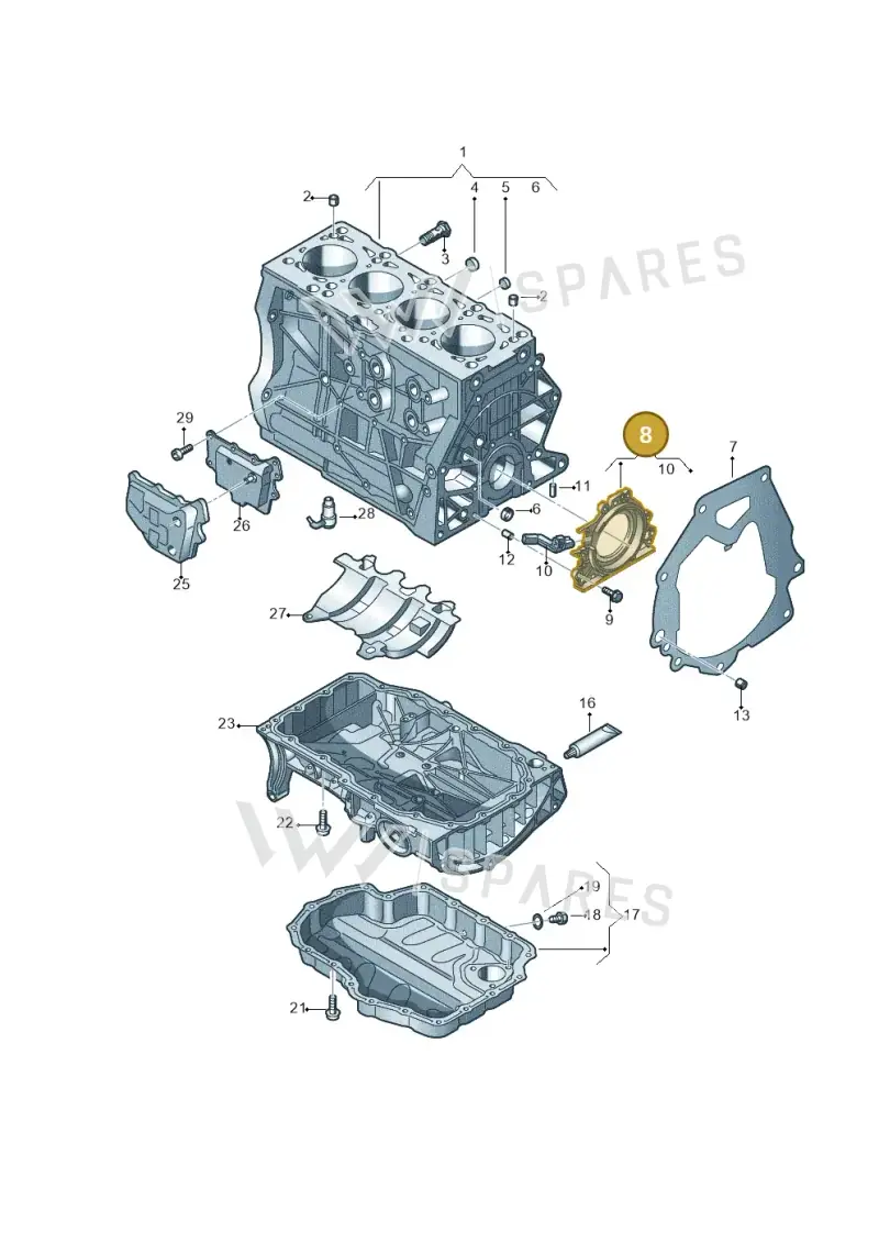 04C103170N — Volkswagen Caddy Maxi Kombi (2020-2024) diagram 62x103030, position 8