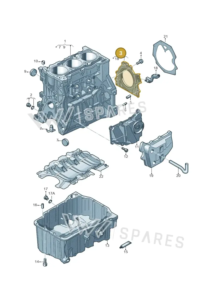 04C103170N — Volkswagen Up! 1.0 BlueMotion (2016-2023) diagram 866103010, position 3