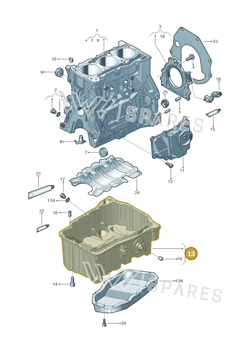 04C103601M — Volkswagen Golf 1.6 (2015-2019) diagram 559103100, position 13