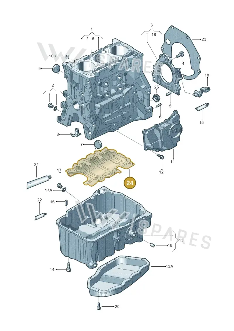 04C103623E — Volkswagen Golf 1.6 (2015-2019) diagram 559103100, position 24