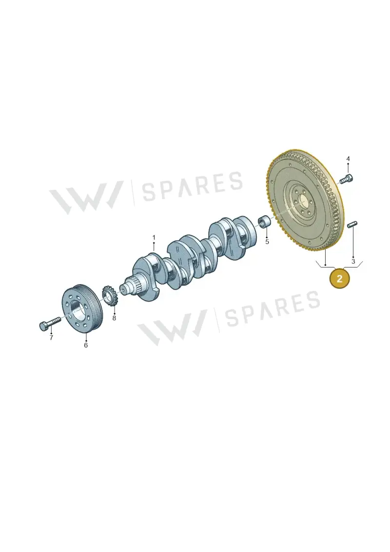 04C105269B — Volkswagen Up! 1.0 BlueMotion (2016-2023) diagram 827105930, position 2