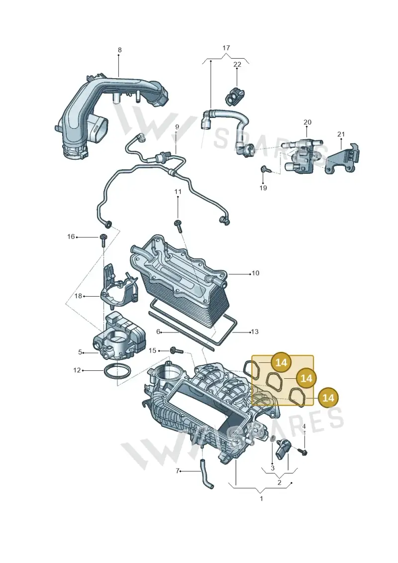 04C129717C — Volkswagen Golf 1.6 (2015-2019) diagram 559133100, position 14