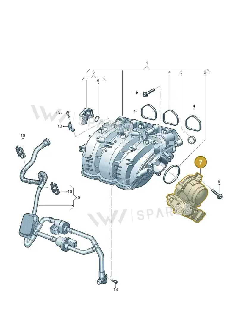 04C133062J — Volkswagen Polo (2017-2025) diagram 837133020, position 7