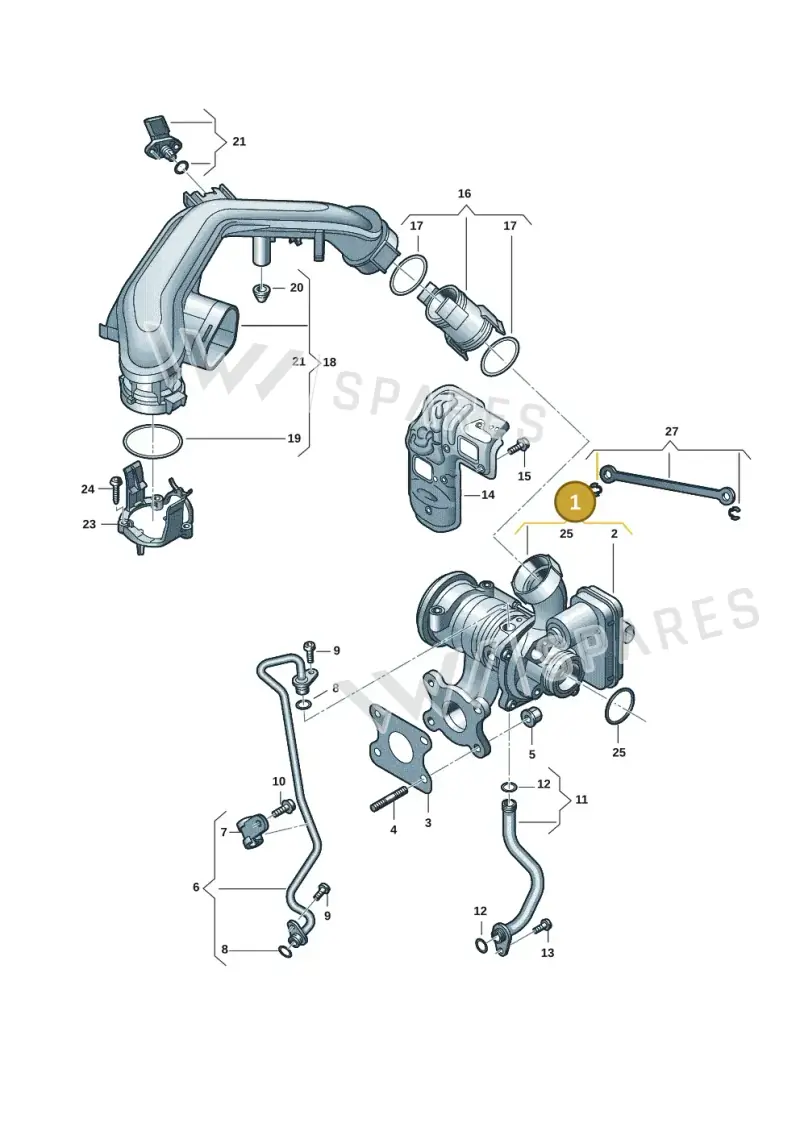 04C145703H — Volkswagen Taigo (2021-2024) diagram 62i145150, position 1