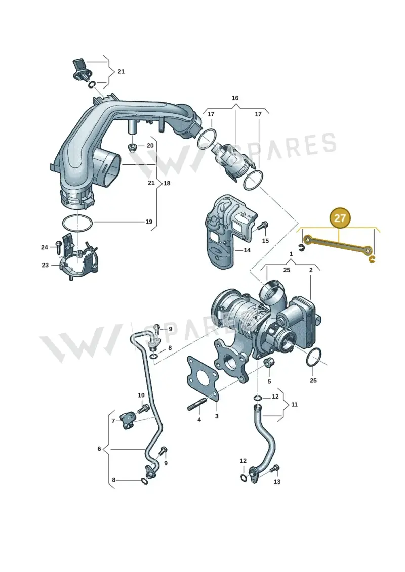 04C198701D — Volkswagen Taigo (2021-2024) diagram 62i145150, position 27