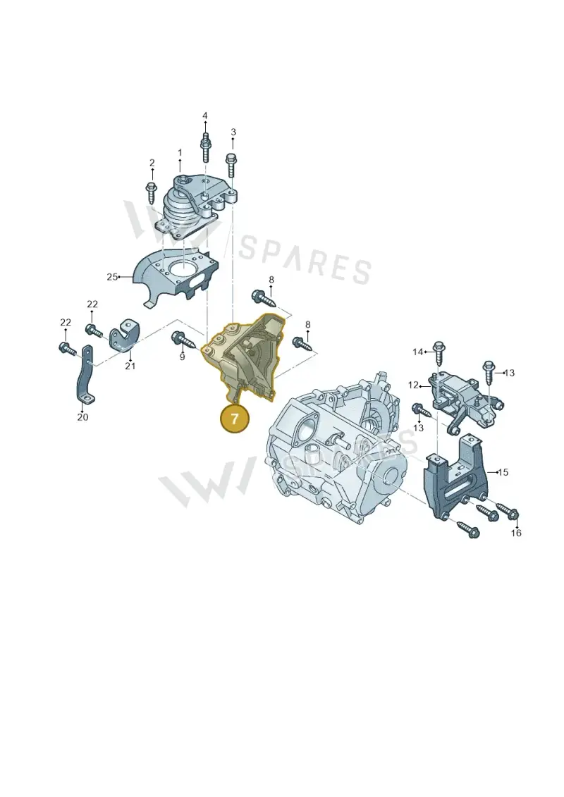 04C199207AF — Volkswagen Polo 1.4 BlueMotion (2014-2017) diagram 773199250, position 7