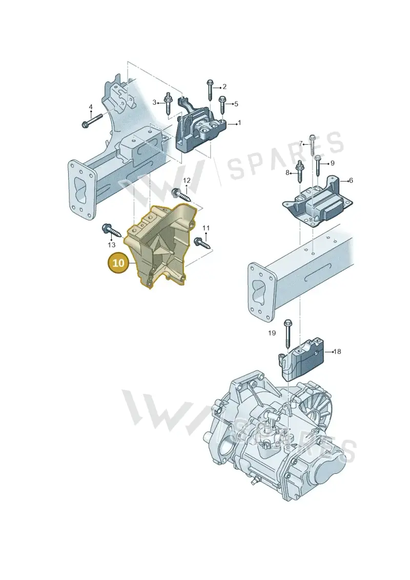 04C199207BH — Volkswagen T-Roc BlueMotion (2017-2024) diagram 827199270, position 10