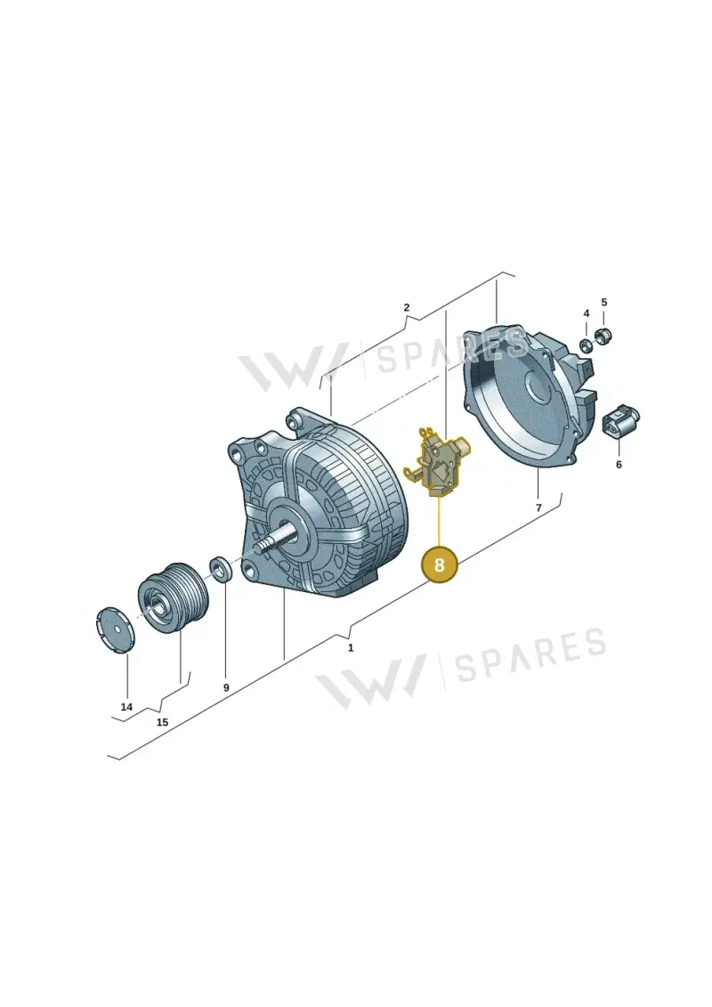 04C903803B — Volkswagen Taos 1.4 (2021-2023) diagram 2gm903000, position 8