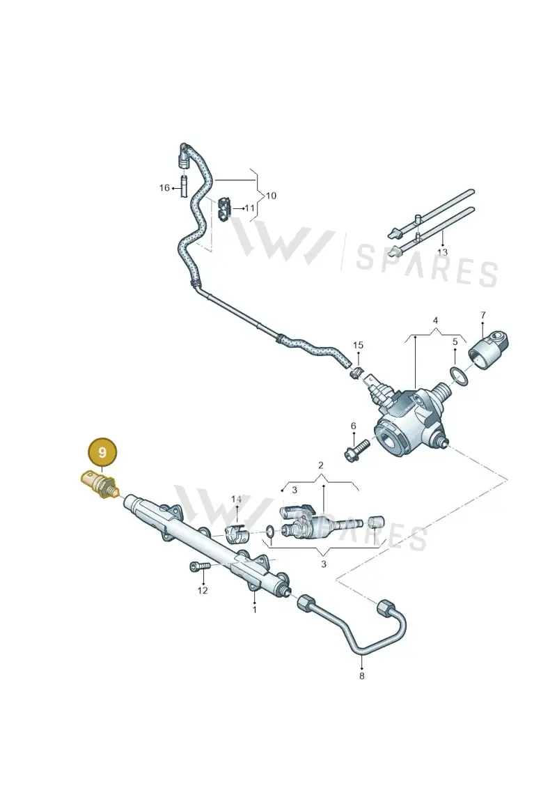 04C906054C — Volkswagen Tiguan 2.0 (2023-) diagram 793133500, position 9