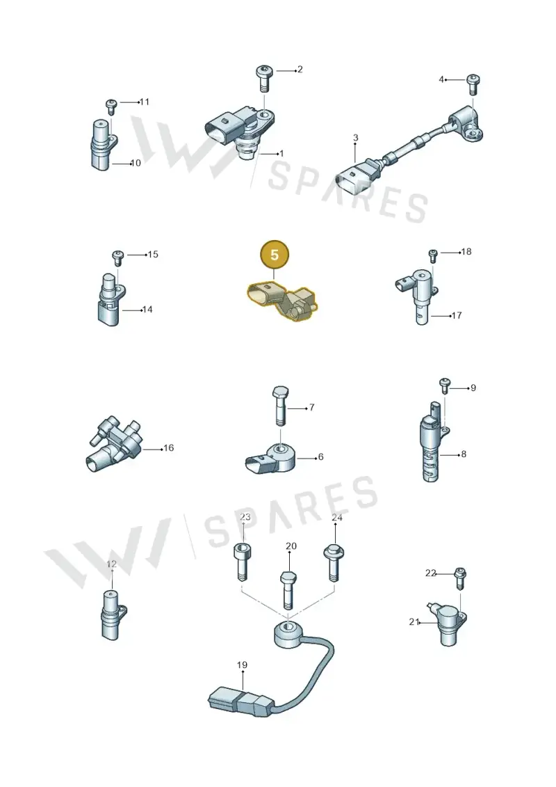 04C906433A — Volkswagen Jetta (2010-2014) diagram 692906300, position 5