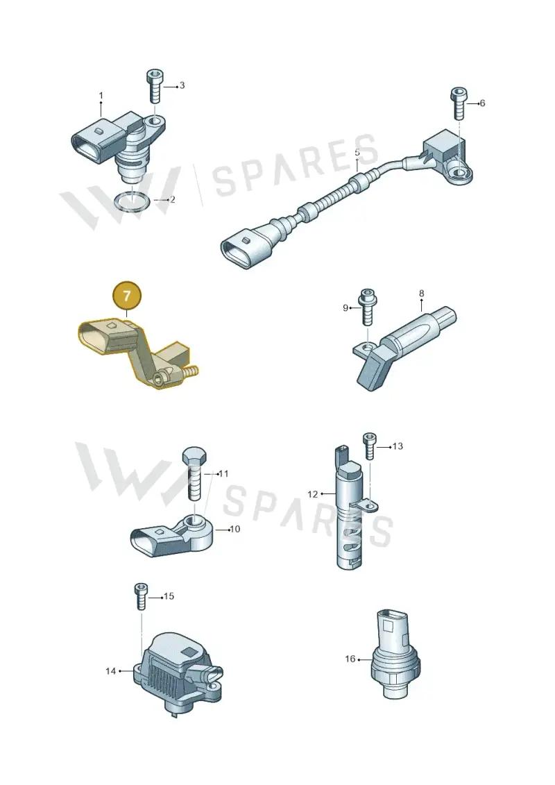 04C906433A — Volkswagen Polo (2012-2014) diagram 747906300, position 7