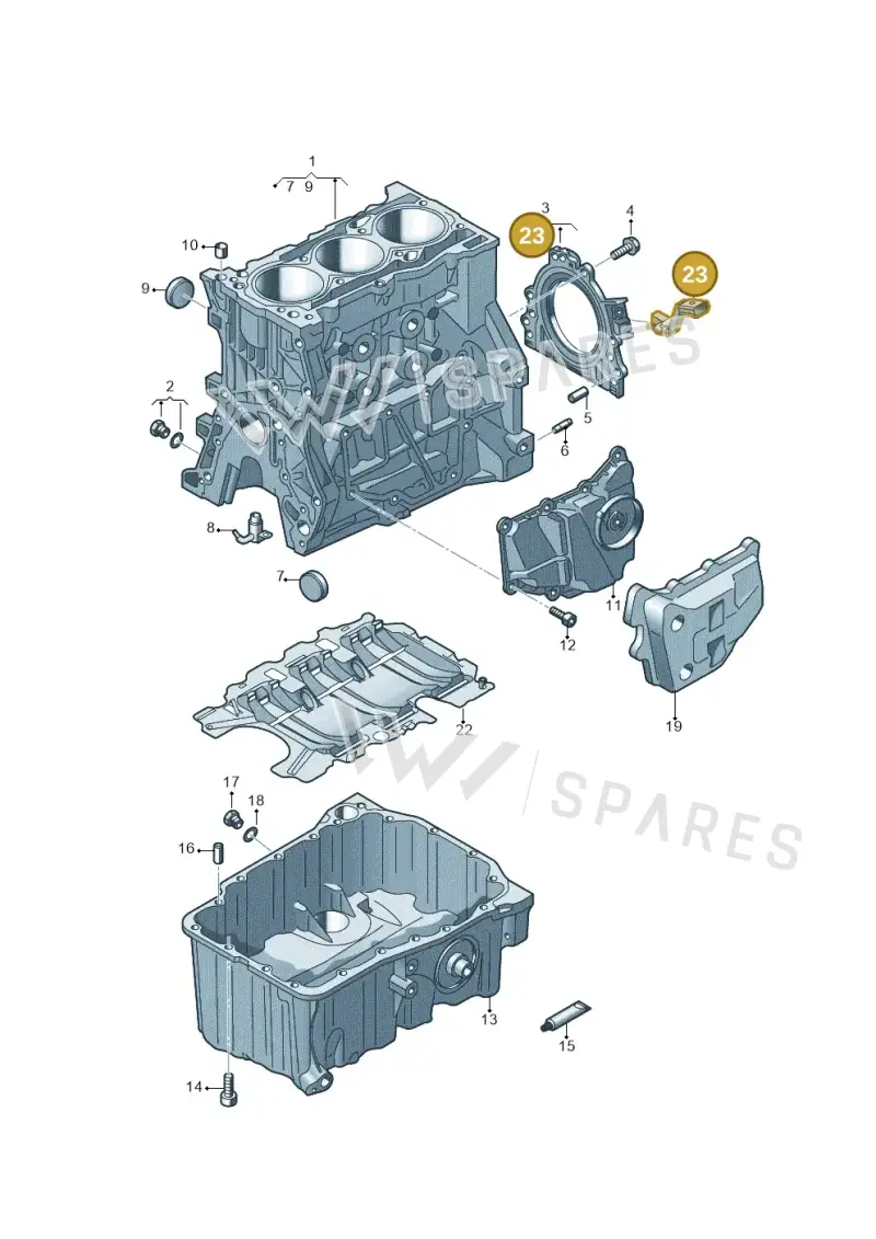 04C906433A — Volkswagen Polo 1.0 BlueMotion (2017-2024) diagram 837103010, position 23