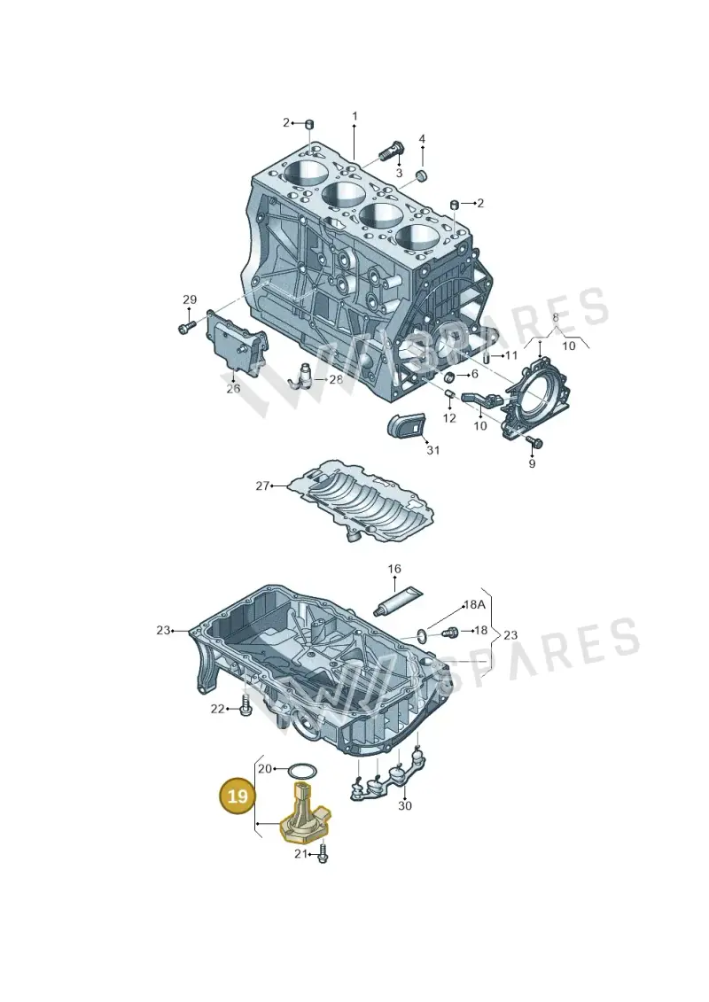 04C907660A — Volkswagen Multivan (2021-) diagram 827103070, position 19