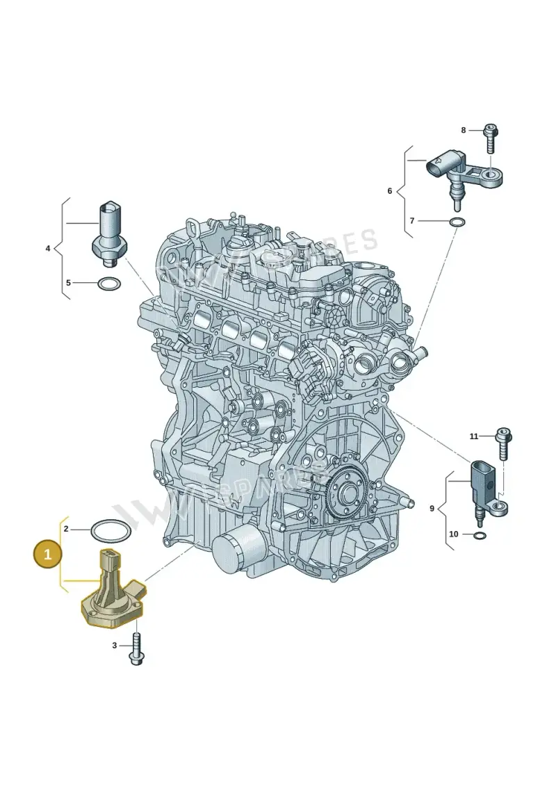 04C907660A — Volkswagen Passat estate (2023-) diagram 907660006, position 1